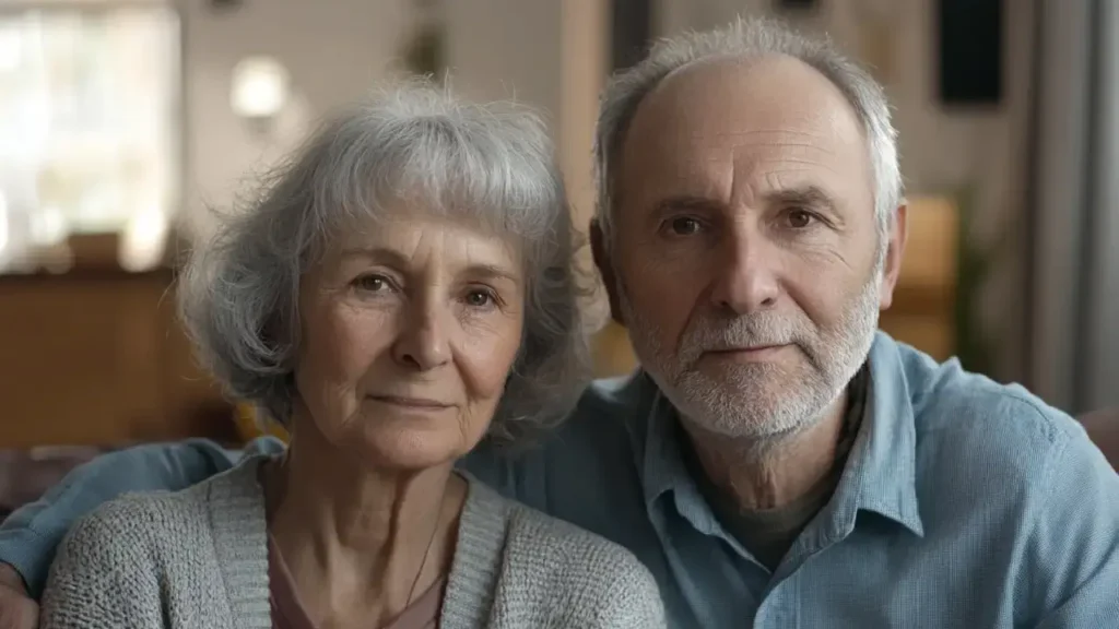 An elderly couple sitting together, symbolizing families affected by mesothelioma seeking legal assistance in Los Angeles