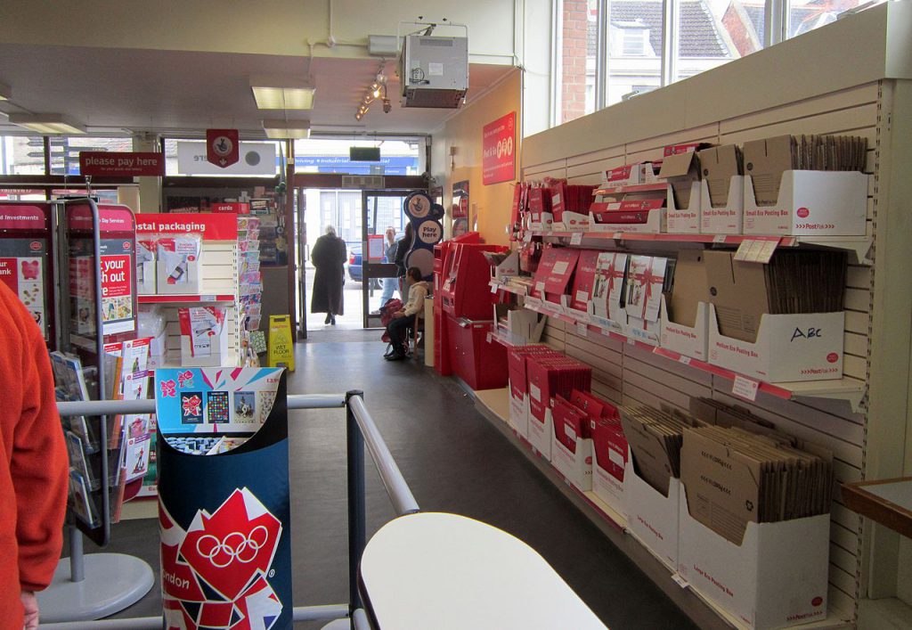 inside post office 