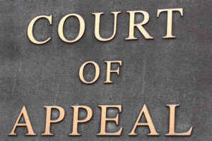 Court of Appeal sign — representing legal proceedings after a fatally inconsistent verdict