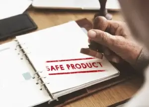 paper with a safe product written
